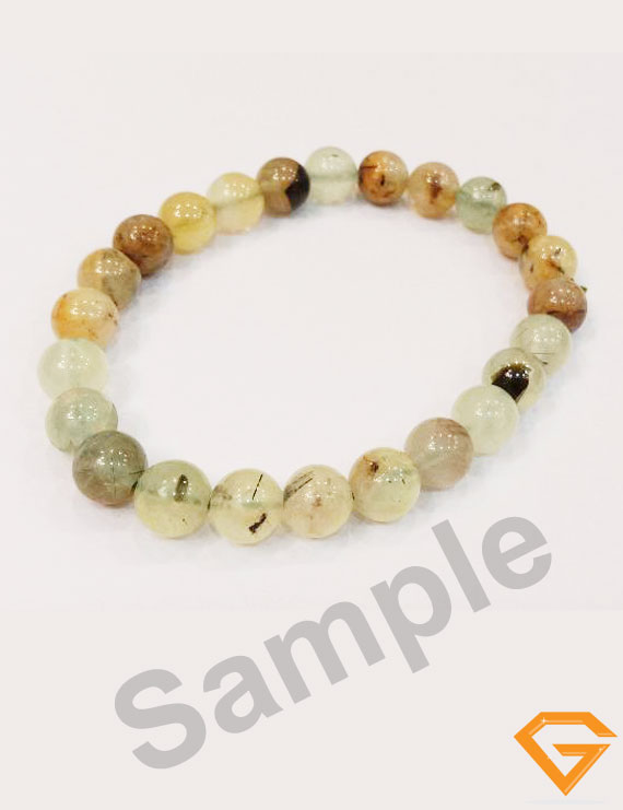 Natural Prehnite Stone Bracelet 8 mm